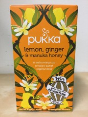 Lemon, Ginger & Manuka Honey Tea | 20 Sachets | Pukka | YG-009903-PD-011042