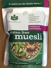 Gluten Free Muesli Cranberry Macadamia | 350g | Brookfarm | YG-012393-PD-052112