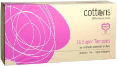 Super 100% Cotton Tampons | 16 Regular | Cottons | YG-009001-PD-052974