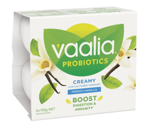 Probiotics Creamy French Vanilla Yoghurt | 4 x 150g | Vaalia | YG-004977-PD-015907