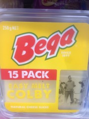 Easy Melt Colby Natural Cheese Slices | 250g | Bega | YG-006369-PD-048410