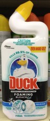 Duck Foaming Bleach Gel Toilet Bowl Cleaner Marine | 750ml | Sc Johnson | YG-005780-PD-014691