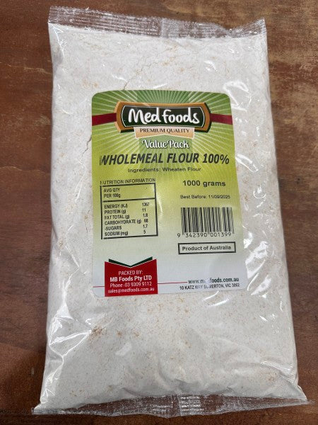 Wholemeal Flour | 1kg | Med Foods | YG-011909-FFF-010311