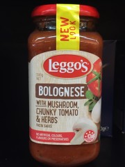 Bolognaise With Mushroom, Chunky Tomato And Herbs | 500g | Leggos | YG-009482-PD-051666