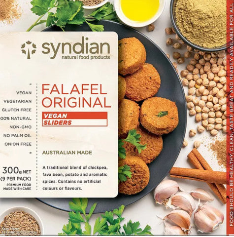 Gluten Free Falafels Original Vegan Sliders | 9 Pieces | Syndian | YG-011587-PD-016870