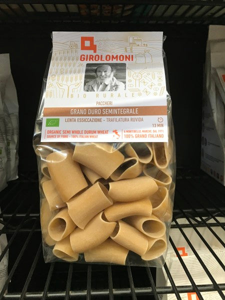 Organic Durum Wheat Grano Duro Semintegrale Pacheri | 400g | Girolomoni | YG-012115-RO-022558