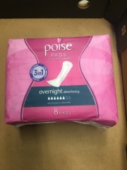 Overnight Pads | 8 Pads | Poise | YG-008872-PD-052581