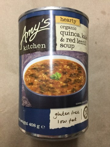 Hearty Organic Quinoa, Kale & Red Lentil Soup | 408g | Amy's Kitchen | YG-004758-PD-017190