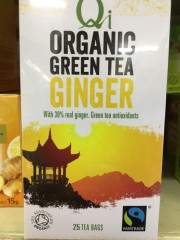 Organic Green Tea Ginger | 25 Bags | Qi Teas | YG-009922-PD-022025