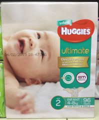 Ultimate Infant Nappies For Boys & Girls 4-8 Kg | 96 Nappies | Huggies | YG-005734-PD-015109