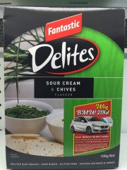 Delites Sour Cream & Chives Rice Snacks | 100g | Fantastic | YG-007739-PD-051922