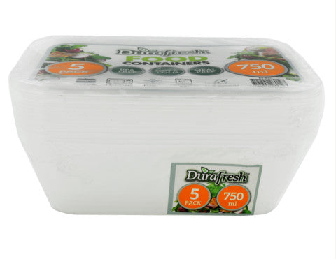 Food Containers | 5 x 750ml | Durafresh | YG-004897-PD-017263