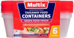 Takeaway Food Container | 6 Pack | Multix | YG-005883-PD-051478