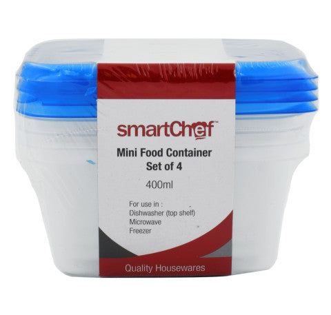 Mini Food Container | 4 x 400ml | Smartchef | YG-004777-PD-017120
