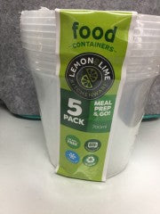Food Container | 5pack | Lemon & Lime | YG-005683-PD-014760