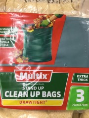 Stand Up Clean Up Bags | 3 Pack 75 x 75 | Multix | YG-009848-PD-052945