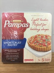 Shortcrust Pastry 5 Frozen Sheets | 1kg | Pampas | YG-006816-PD-048244