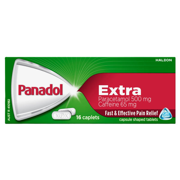 Extra Optizorb Paracetamol 500/65mg 16 Caplets | 16 Caplets Box | Panadol | YG-012024-PD-022518