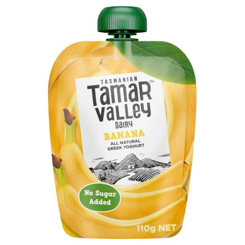 Banana Greek Yoghurt Squeezie | 110g | Tamar Valley | YG-004953-PD-017390