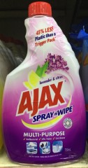 Spray N' Wipe Multi-Purpose Cleaner Refill Lavender & Citrus | 750 Ml | Ajax | YG-005144-PD-015149