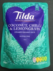 Coconut, Chilli & Lemongrass Steamed Basmati Rice | 250g | Tilda | YG-005791-PD-018365