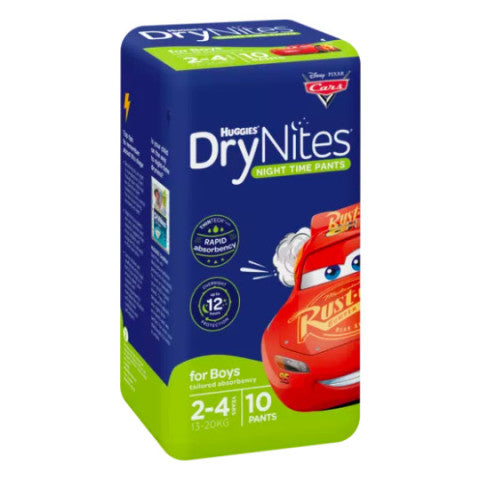 Dry Nites Pyjama Pants For Boys 2-4 Yrs 13-20 Kg | 10 Pyjama Pants | Huggies | YG-005955-PD-051481