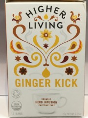 Ginger Kick Organic Herb Infusion | 15 Bags | Higher Living | YG-009157-PD-011582