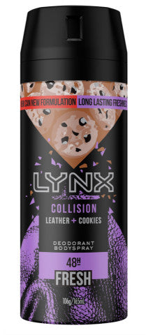 Collision Leather + Cookies Fresh Deodorant Bodyspray | 165ml | Lynx | YG-010605-PD-016159