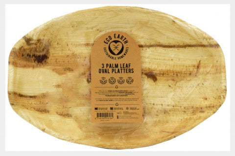 Eco Earth Oval Platter 15x10 3pk | 3 Pack | Eco Earth | YG-011620-PD-016885