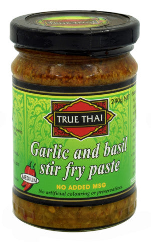 Garlic & Basil Stir Fry Paste | 240g | True Thai | YG-011559-PD-016021