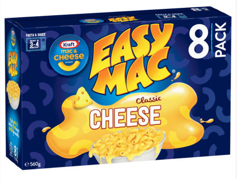 Easy Mac Classic Cheese Instant Mac & Cheese | 8 Pack | Kraft | YG-011629-PD-016789