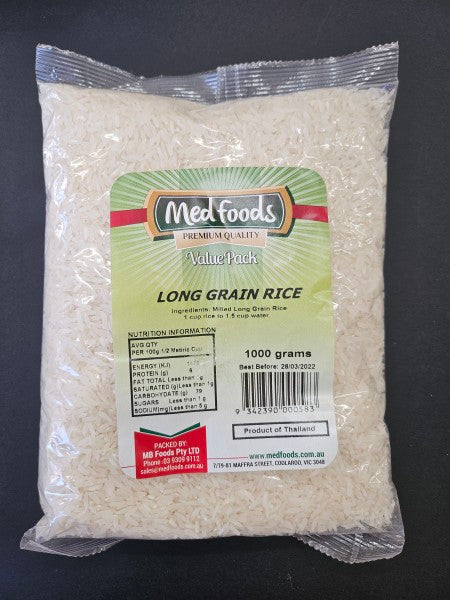 Long Grain Rice | 1kg | Medfoods | YG-000014-FFF-000922