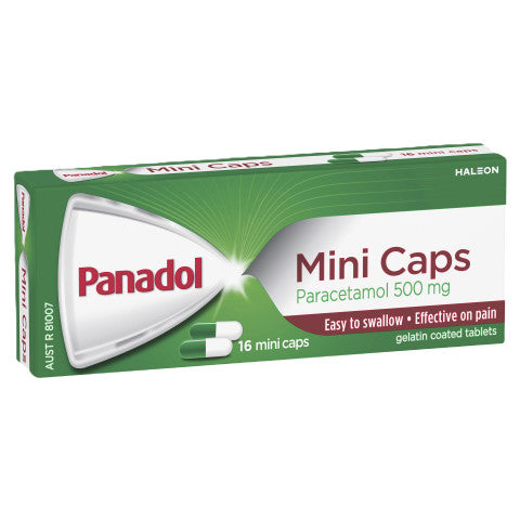 Mini Caps 500mg 16s | 16 Caplets Box | Panadol | YG-012017-PD-022509