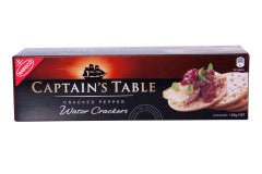Captain's Table Cracked Pepper Water Crackers | 125g | Nabisco | YG-007818-PD-047875