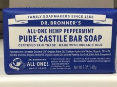 All One Hemp Peppermint Pure Castile Bar Soap | 140g | Dr Bronner's | YG-008271-PD-012240