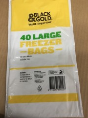 Freezer Bags | 40 Bags 30 x 45 | Black & Gold | YG-010495-PD-052045