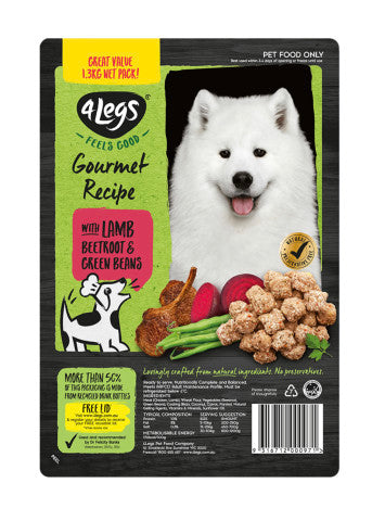 4legs Pet Food Meat Balls Lamb Beetroot & Green Beans 1.3kg | 1.3kg | 4 Legs | YG-011574-PD-016597