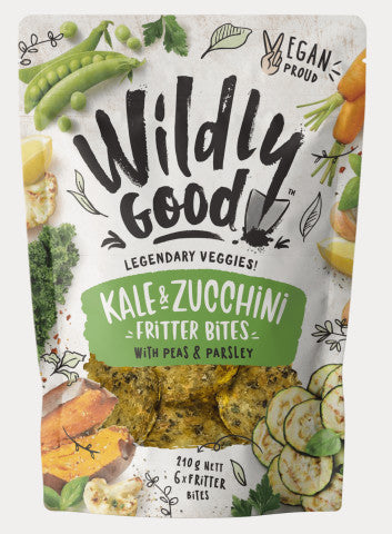 Vegan Kale & Zucchini Fritter Bites W/ Parsley | 6 Fritters | Wildly Good | YG-004826-PD-017130