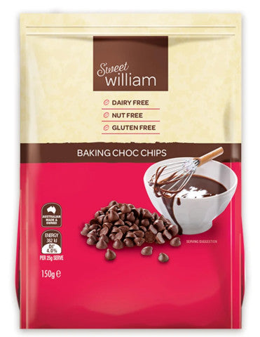 Dairy Free Baking Choc Chips | 150g | Sweet William | YG-004644-PD-015695