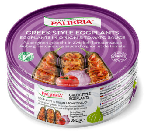 Greek Style Eggplants In Onion & Tomato Sauce | 280g | Palirria | YG-011606-PD-016672
