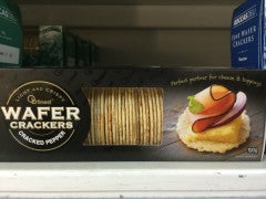 Cracked Pepper Wafer Crackers | 100g | Fine Food Holdings | YG-007432-PD-051385