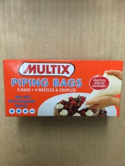 Piping Bag | 5 Bags + 4 Nozzles & Coupler | Multix | YG-008028-PD-052644