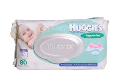 Baby Wipes Fragrance Free Refill Pack | 80 Fragrance Free Baby Wipes | Huggies | YG-009675-PD-051593