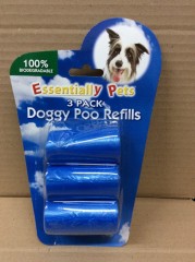 Doggy Poo Refills | 20bags X3rolls | Essentially Pets | YG-005222-PD-017450