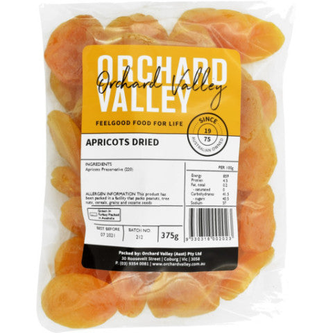 Apricots Turkish Dried | 375g | Orchard Valley | YG-004522-PD-015986