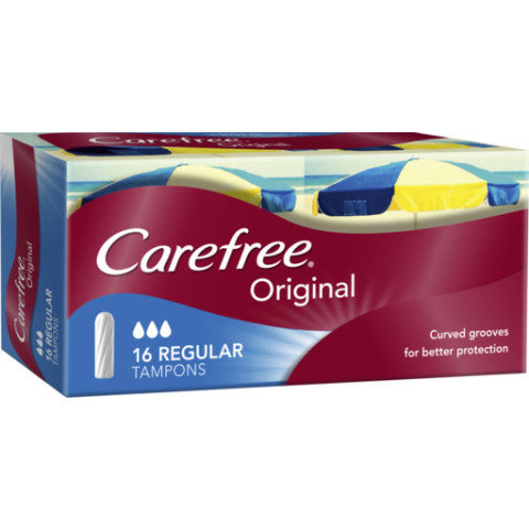 Original Tampons Regular 16 Pack | 16 Pack | Carefree | YG-010628-PD-016383