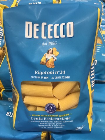Rigatoni No 24 Pasta | 500g | De Cecco | YG-000731-GFV-002229