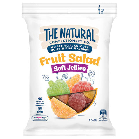 Soft Jellies Fruit Salad Lollies 220g | 220g | The Natural Confectionery Co. | YG-010588-PD-016430