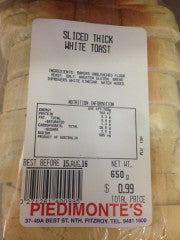 Sliced Thick White Toast | Sliced | Piedimontes Supermarket | YG-006666-PD-019078