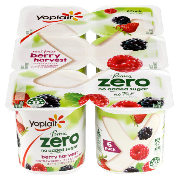 Yoplait Forme Zero Yoghurt Berry Harvest Multipack ( 6 X 160 Gms)